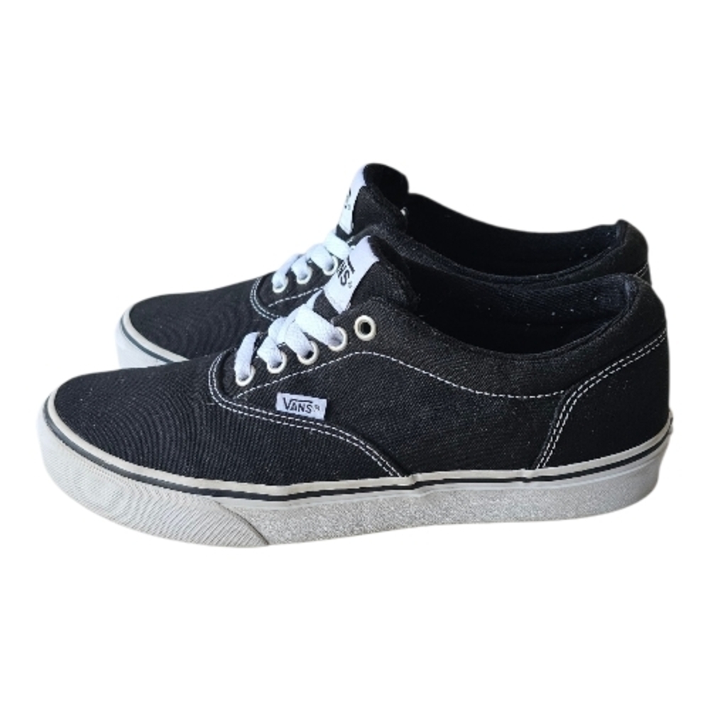 Vans Era Black Canvas Skate Shoes Men’s 8.5 Classic Streetwear Sneakers - Picture 5 of 16